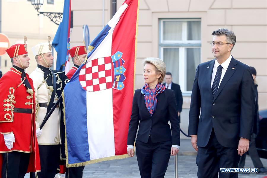 CROATIA-ZAGREB-EU-URSULA VON DER LEYEN-VISIT