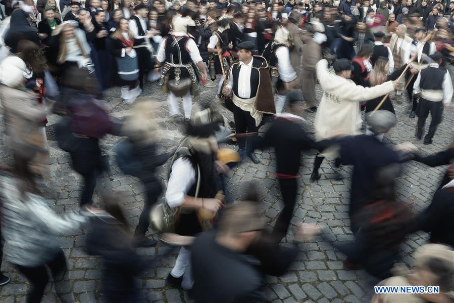 GREECE-DRAMA-TRADITION-BELL-CELEBRATION