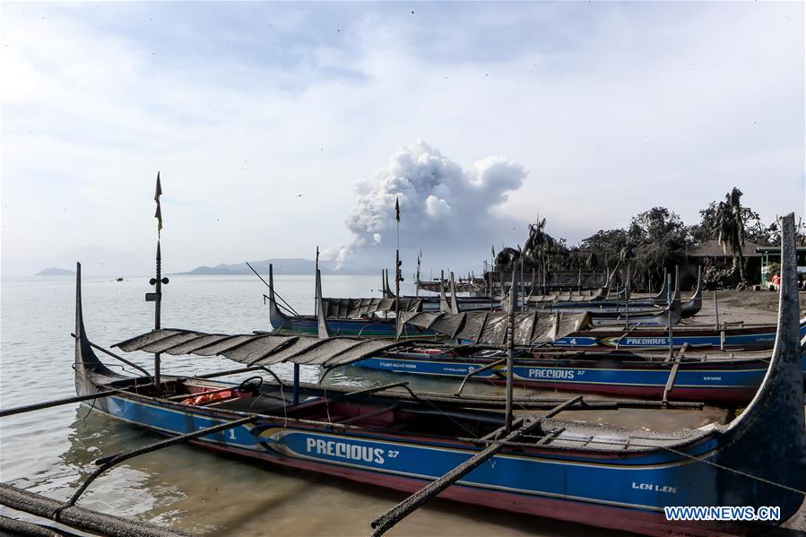PHILIPPINES-TAAL VOLCANO-ASH AND MUD