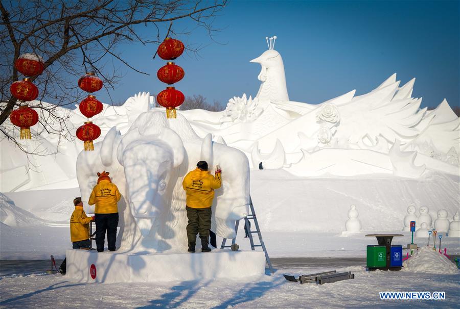 CHINA-HEILONGJIANG-HARBIN-SNOW SCULPTURE COMPETITION-CONCLUSION (CN)