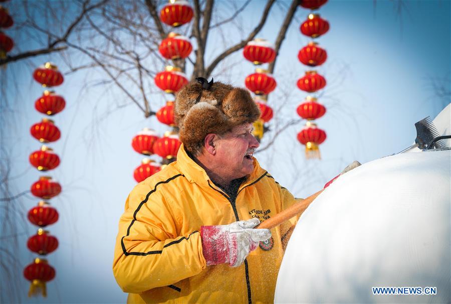 CHINA-HEILONGJIANG-HARBIN-SNOW SCULPTURE COMPETITION (CN)
