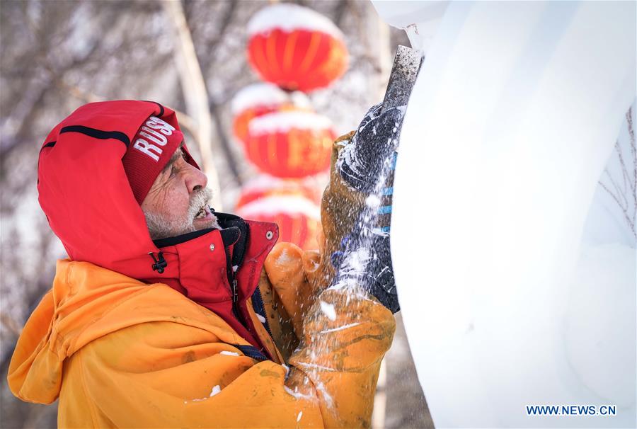 CHINA-HEILONGJIANG-HARBIN-SNOW SCULPTURE COMPETITION (CN)