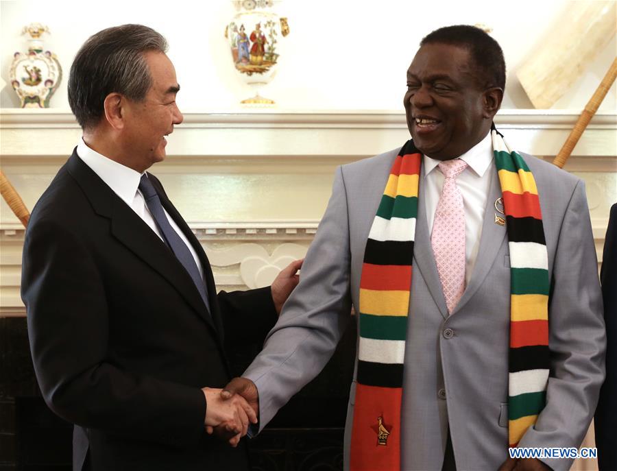 ZIMBABWE-HARARE-PRESIDENT-CHINA-WANG YI-MEETING