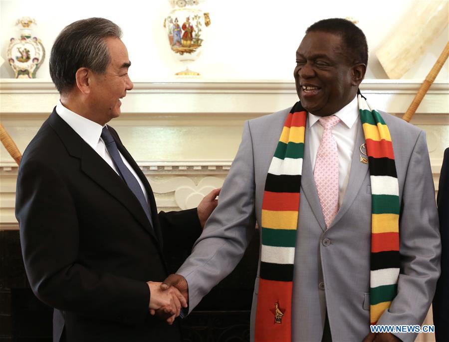 ZIMBABWE-HARARE-PRESIDENT-CHINA-WANG YI-MEETING