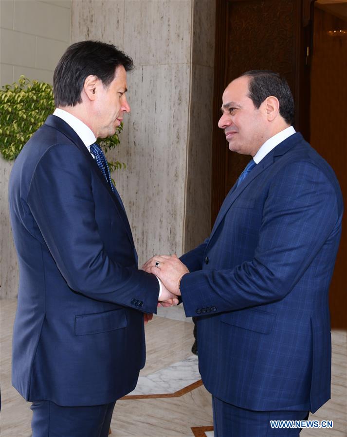 EGYPT-CAIRO-PRESIDENT-ITALY-PM-MEETING