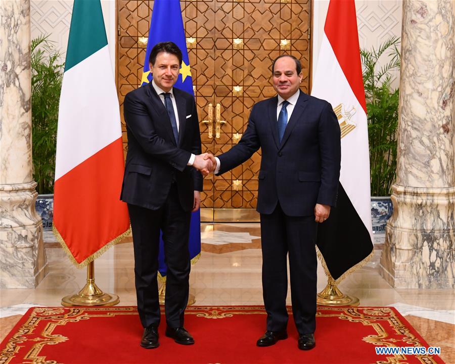 EGYPT-CAIRO-PRESIDENT-ITALY-PM-MEETING