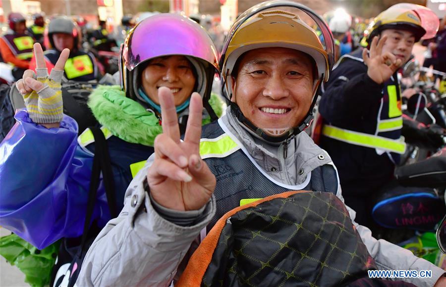 CHINA-FUJIAN-SPRING FESTIVAL-TRAVEL RUSH-MOTORBIKE FLEETS (CN)