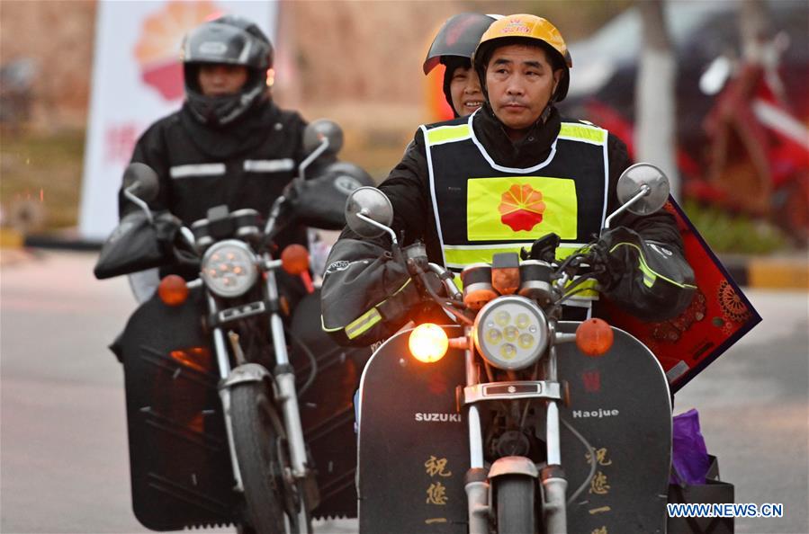 CHINA-FUJIAN-SPRING FESTIVAL-TRAVEL RUSH-MOTORBIKE FLEETS (CN)