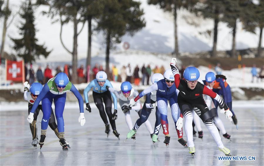 (SP)SWITZERLAND-ST. MORITZ-WINTER YOG-SPEED SKATING-WOMEN'S MASS START