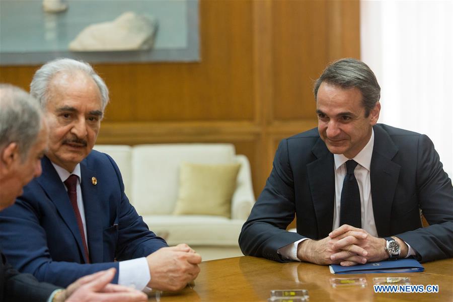 GREECE-ATHENS-PM-LIBYA-LNA COMMANDER-MEETING