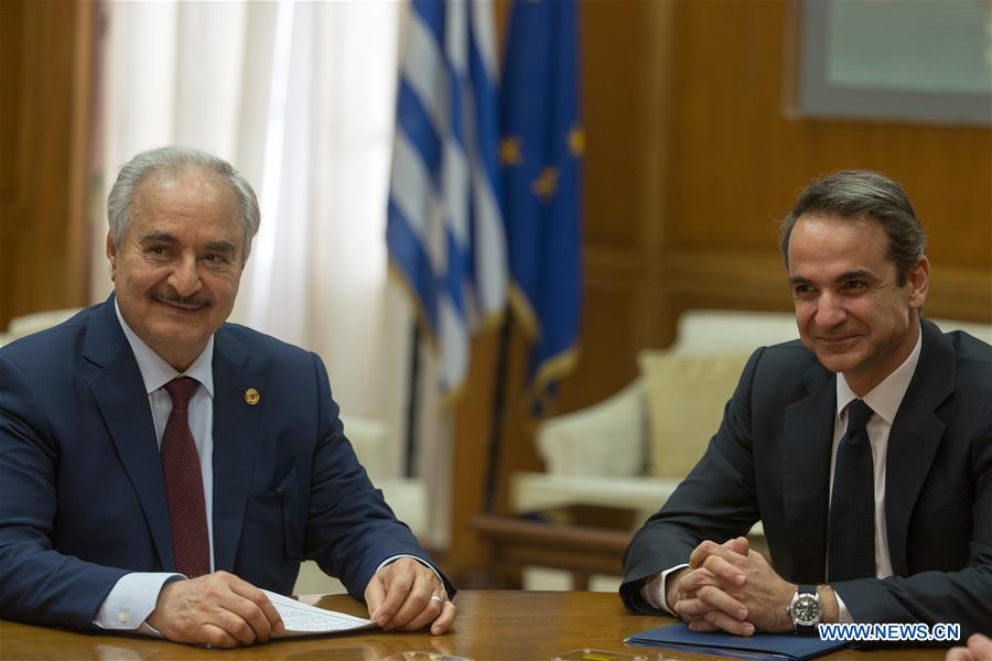 GREECE-ATHENS-PM-LIBYA-LNA COMMANDER-MEETING