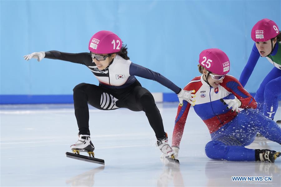 (SP)SWITZERLAND-LAUSANNE-WINTER YOG-SHORT TRACK SPEED SKATING-WOMEN'S 500M