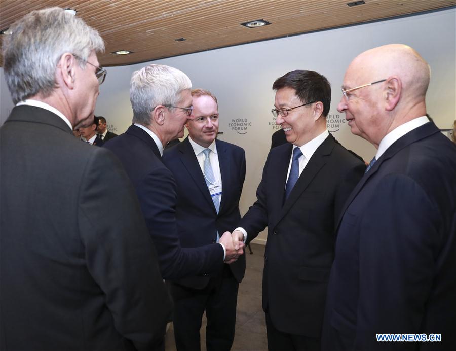 SWITZERLAND-DAVOS-HAN ZHENG-WEF ANNUAL MEETING