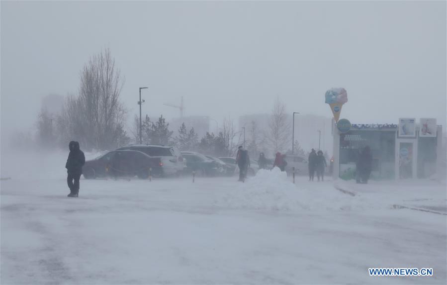 KAZAKHSTAN-NUR-SULTAN-SNOW