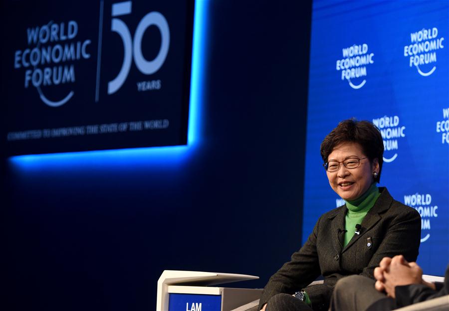 SWITZERLAND-DAVOS-CARRIE LAM-WEF ANNUAL MEETING 
