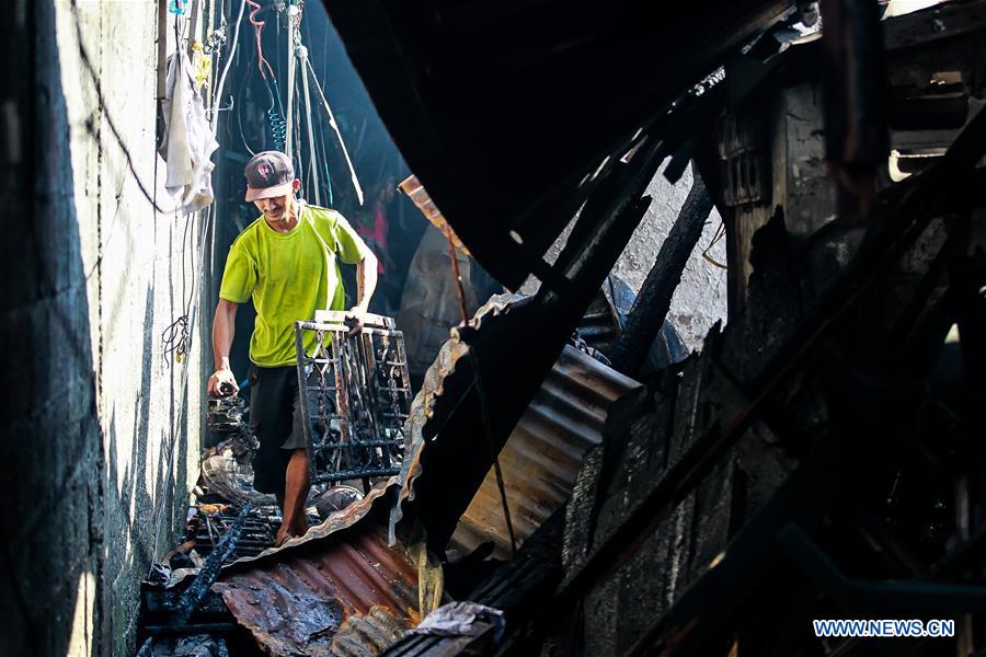 PHILIPPINES-MANILA-RESIDENTIAL FIRE-AFTERMATH