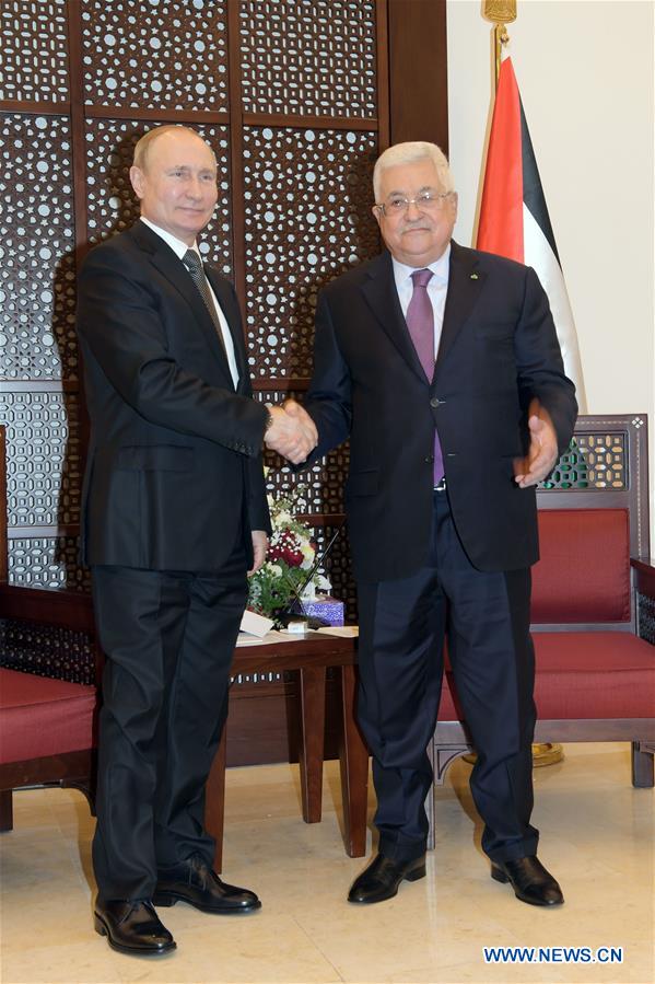 MIDEAST-BETHLEHEM-PALESTINIAN PRESIDENT-RUSSIA-PRESIDENT-MEETING