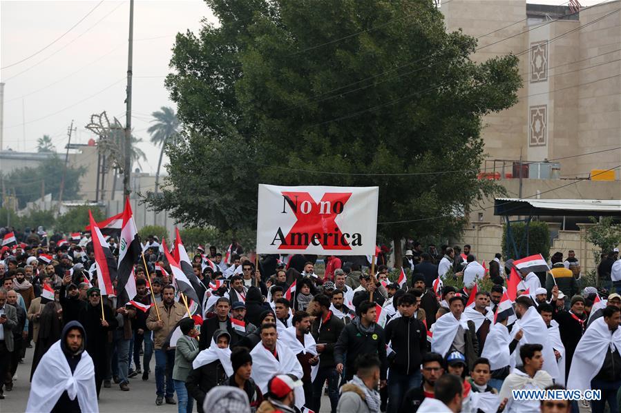 IRAQ-BAGHDAD-PROTEST-U.S. TROOPS PRESENCE