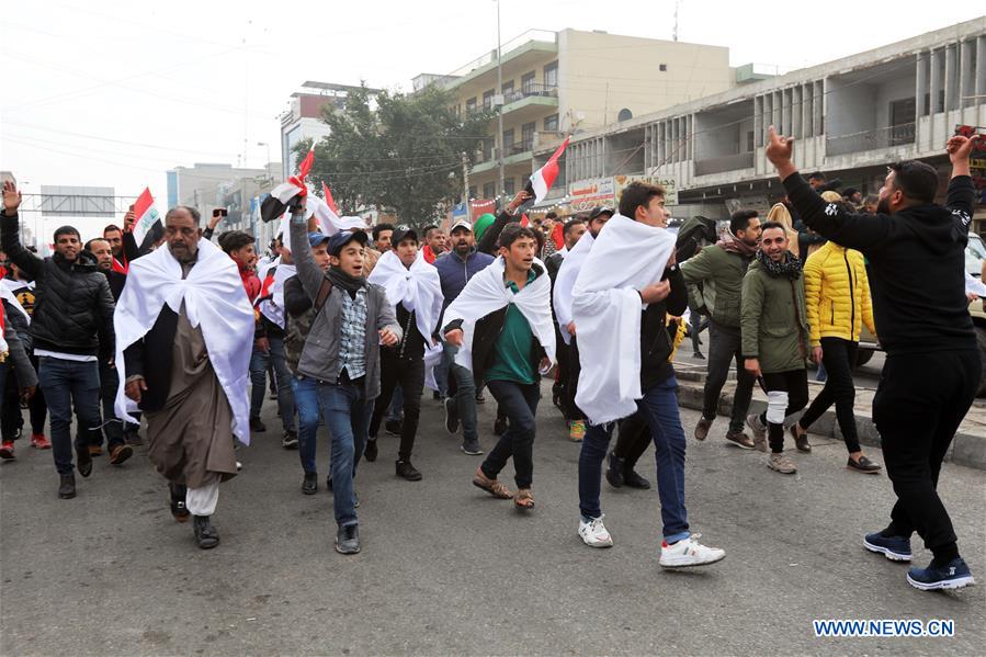 IRAQ-BAGHDAD-PROTEST-U.S. TROOPS PRESENCE