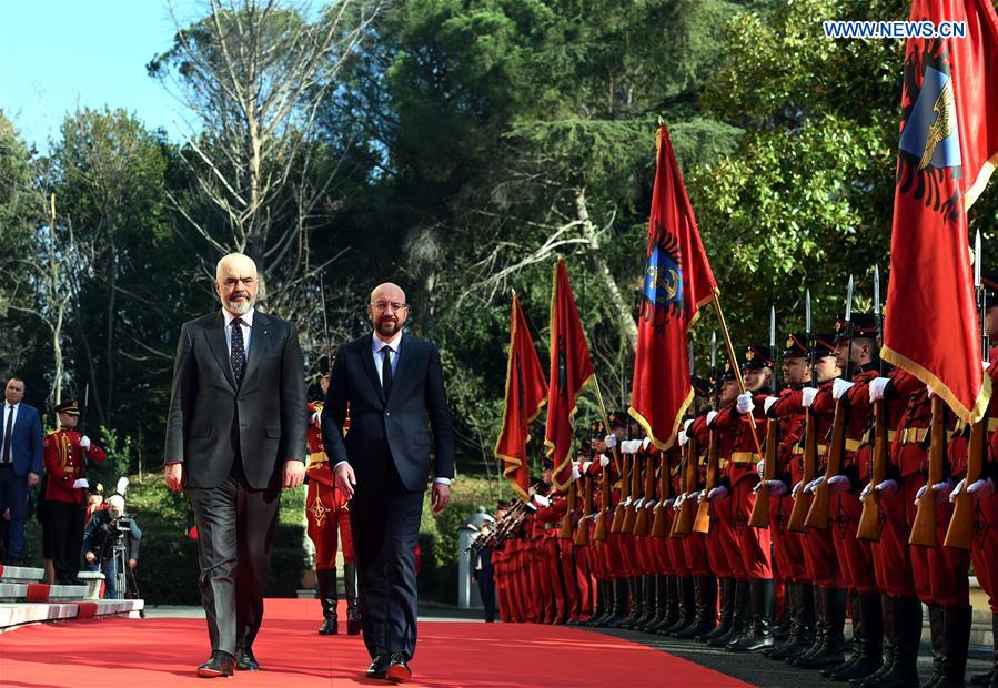 ALBANIA-TIRANA-PM-EUROPEAN COUNCIL-PRESIDENT-MEETING
