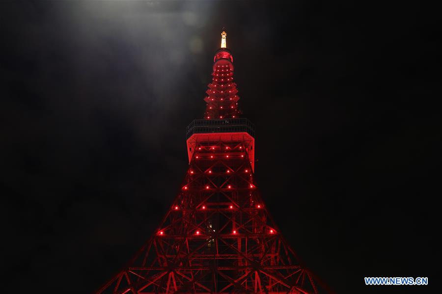 JAPAN-TOKYO-TOKYO TOWER-ILLUMINATION-CHINA-LUNAR NEW YEAR