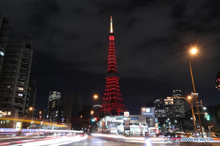 JAPAN-TOKYO-TOKYO TOWER-ILLUMINATION-CHINA-LUNAR NEW YEAR