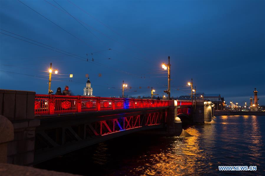 RUSSIA-ST. PETERSBURG-CHINESE LUNAR NEW YEAR-LIGHTING
