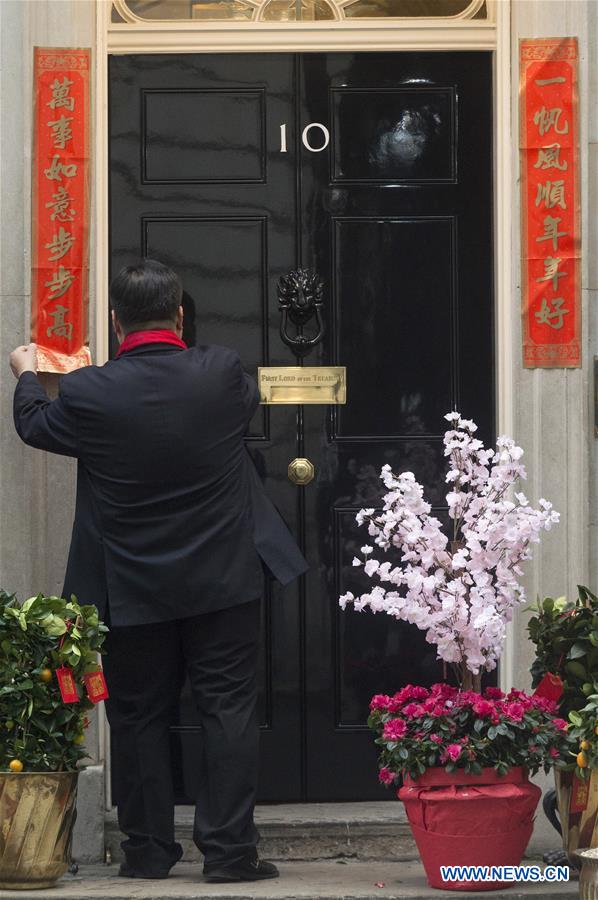 BRITAIN-LONDON-CHINA-LUNAR NEW YEAR-COUPLETS