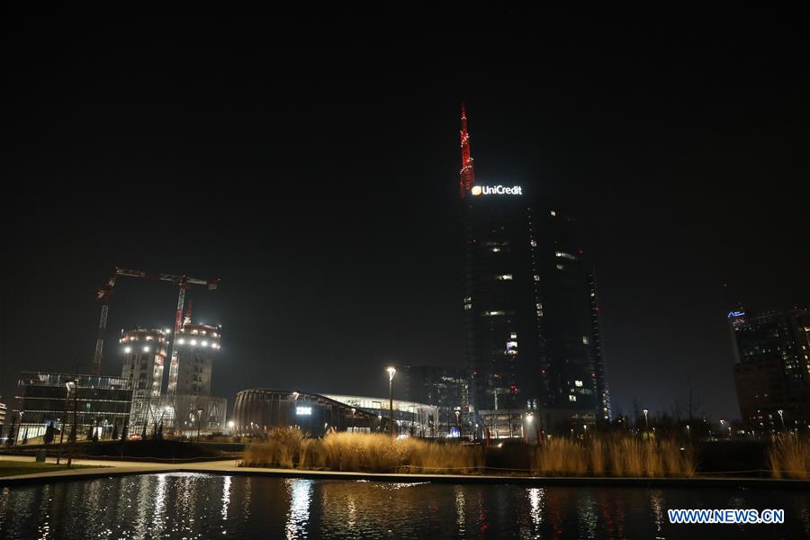 ITALY-MILAN-CHINESE NEW YEAR-UNICREDIT TOWER-LIGHTING