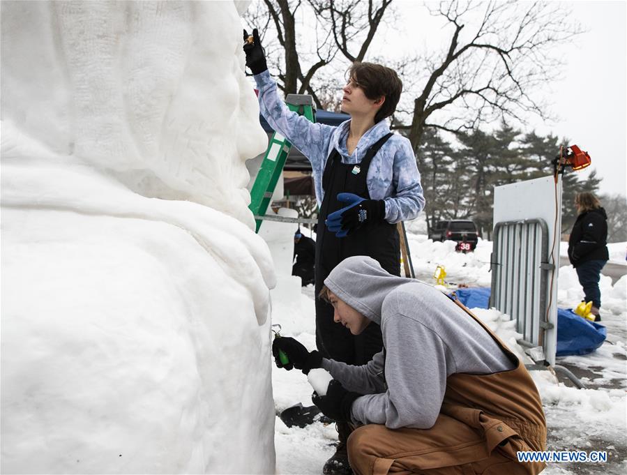 U.S.-CHICAGO-SNOW-SCULPTING COMPETITION 