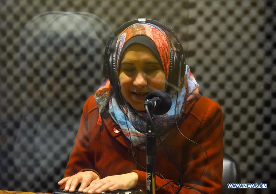 MIDEAST-GAZA-RADIO STATION-VISUALLY IMPAIRED PEOPLE