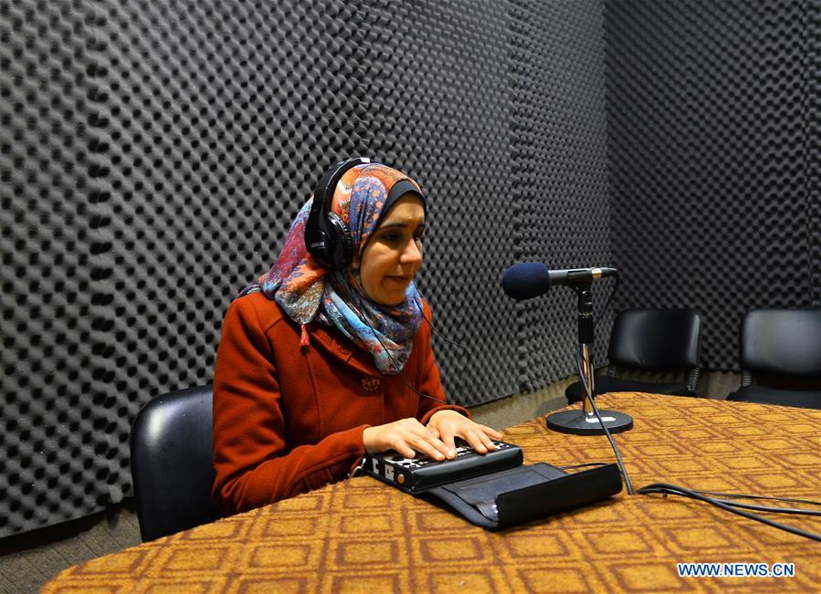 MIDEAST-GAZA-RADIO STATION-VISUALLY IMPAIRED PEOPLE