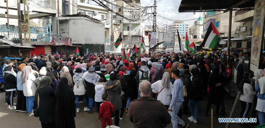 LEBANON-TRIPOLI-PALESTINIAN REFUGEES-PROTEST-U.S.-MIDEAST PEACE PLAN