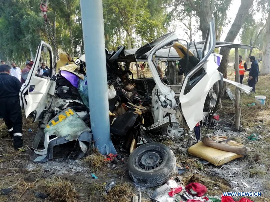 PAKISTAN-SARGODHA-VAN-ACCIDENT
