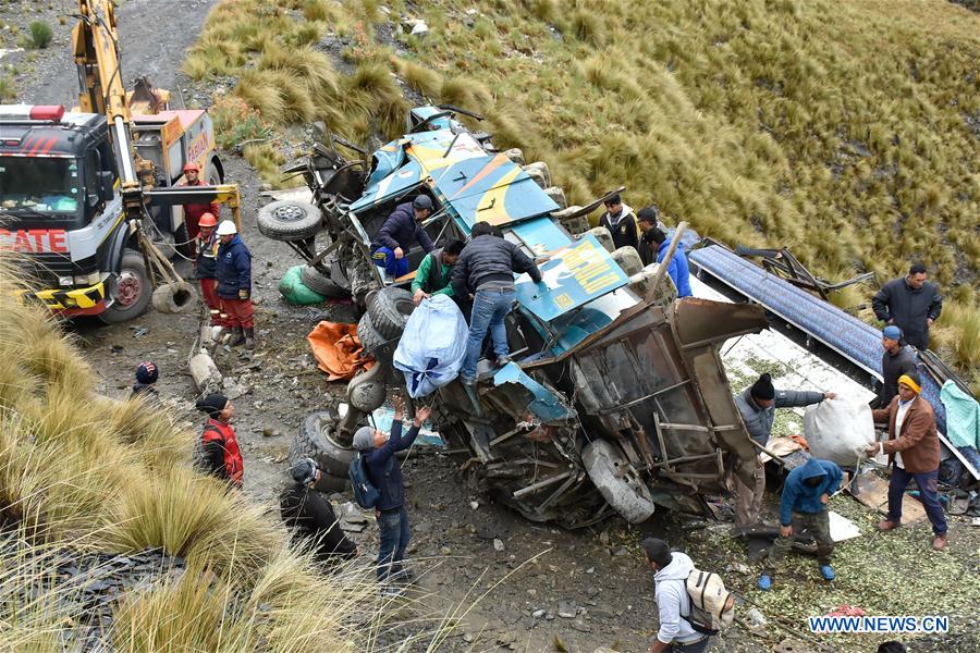 BOLIVIA-LA PAZ-BUS ACCIDENT