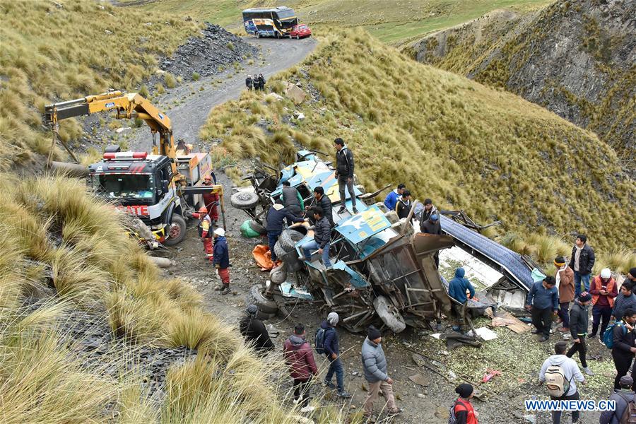 BOLIVIA-LA PAZ-BUS ACCIDENT