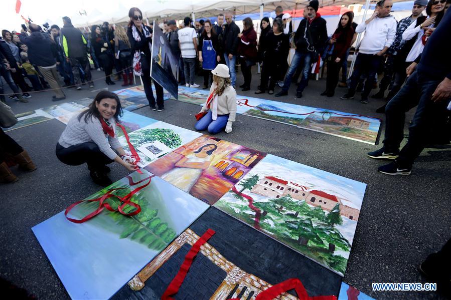 LEBANON-BEIRUT-INNOVATIVE DAY-ARTWORKS-PROTEST