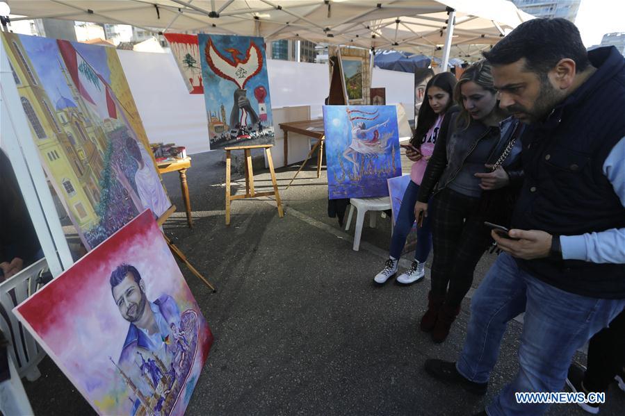 LEBANON-BEIRUT-INNOVATIVE DAY-ARTWORKS-PROTEST