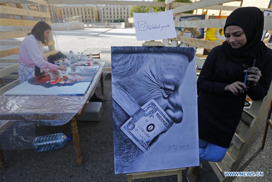 LEBANON-BEIRUT-INNOVATIVE DAY-ARTWORKS-PROTEST