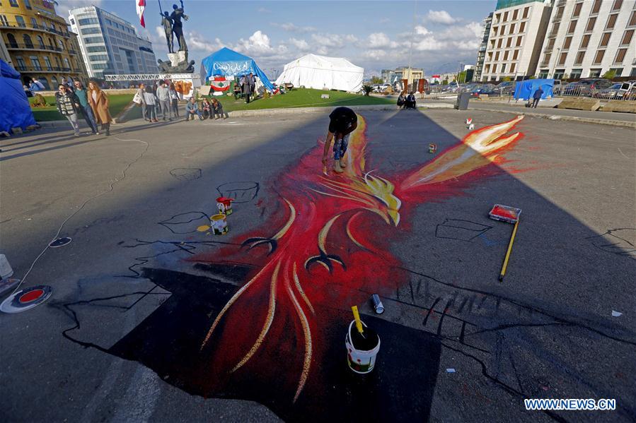 LEBANON-BEIRUT-INNOVATIVE DAY-ARTWORKS-PROTEST