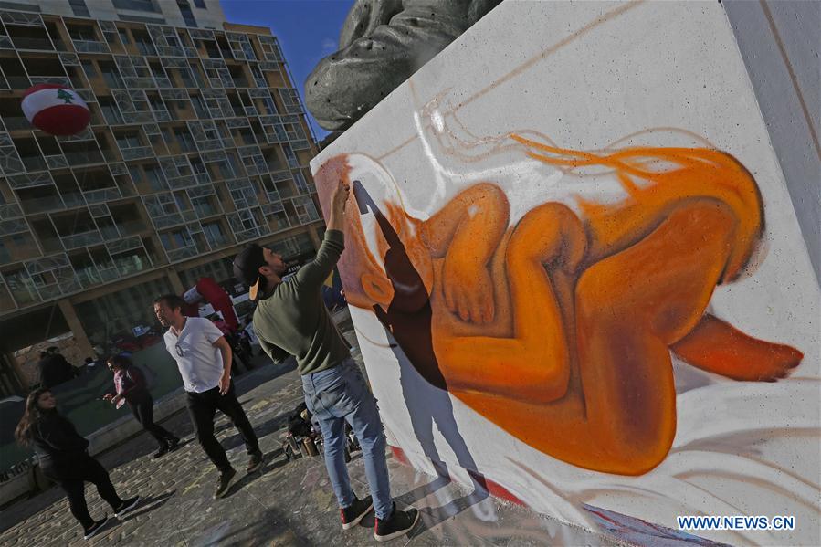 LEBANON-BEIRUT-INNOVATIVE DAY-ARTWORKS-PROTEST