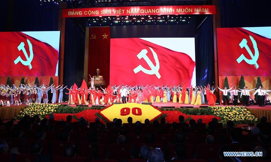 VIETNAM-HANOI-CPV-90TH FOUNDING ANNIVERSARY-GRAND RALLY