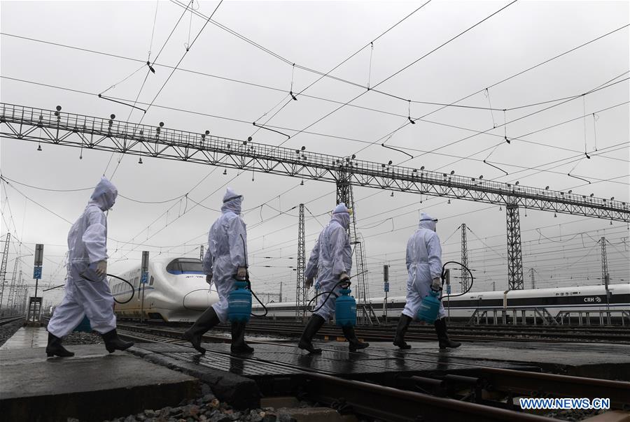 CHINA-GUANGXI-CORONAVIRUS-PREVENTION AND CONTROL-TRAINS-DISINFECTION (CN)