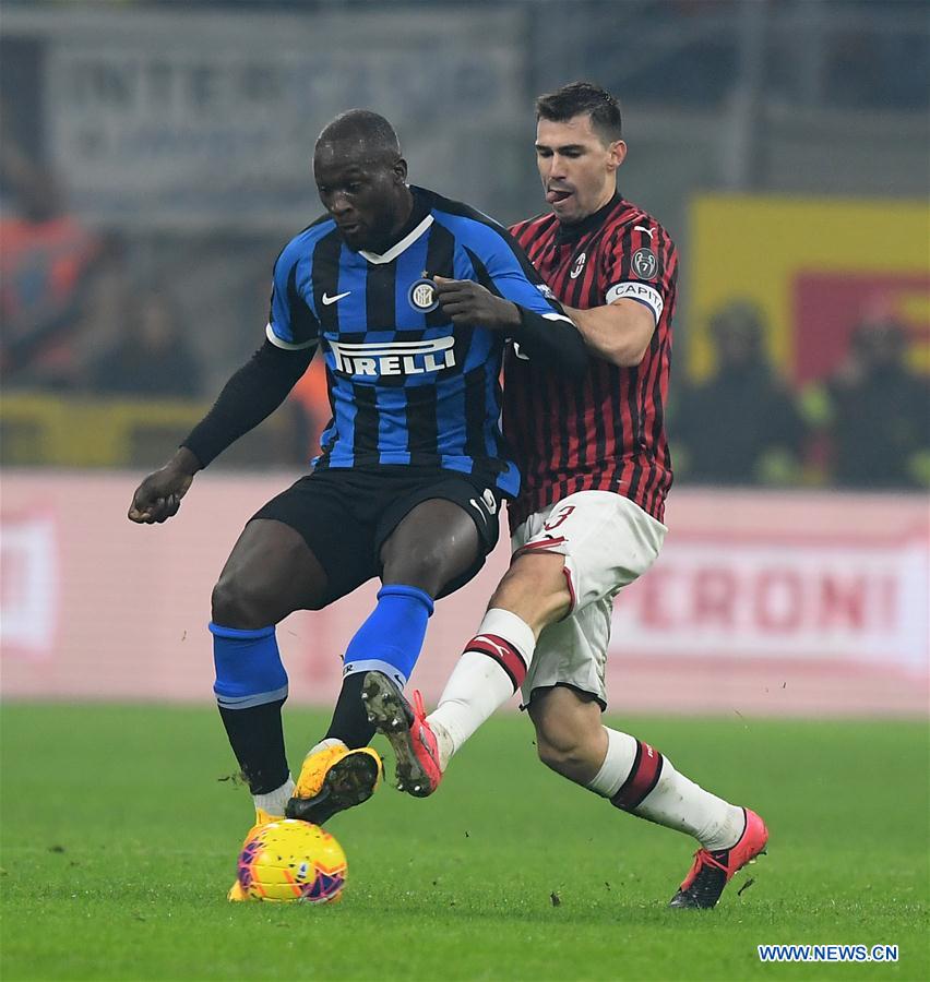 Serie A Football Match Fc Inter Vs Ac Milan Xinhua English News Cn
