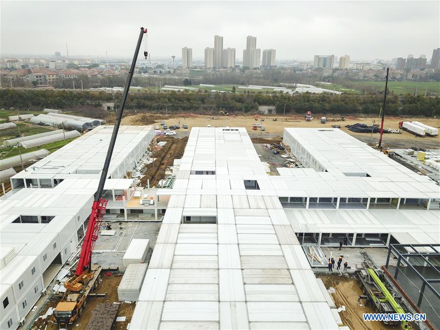 CHINA-HUBEI-XIAOGAN-MAKESHIFT HOSPITAL-CONSTRUCTION (CN)