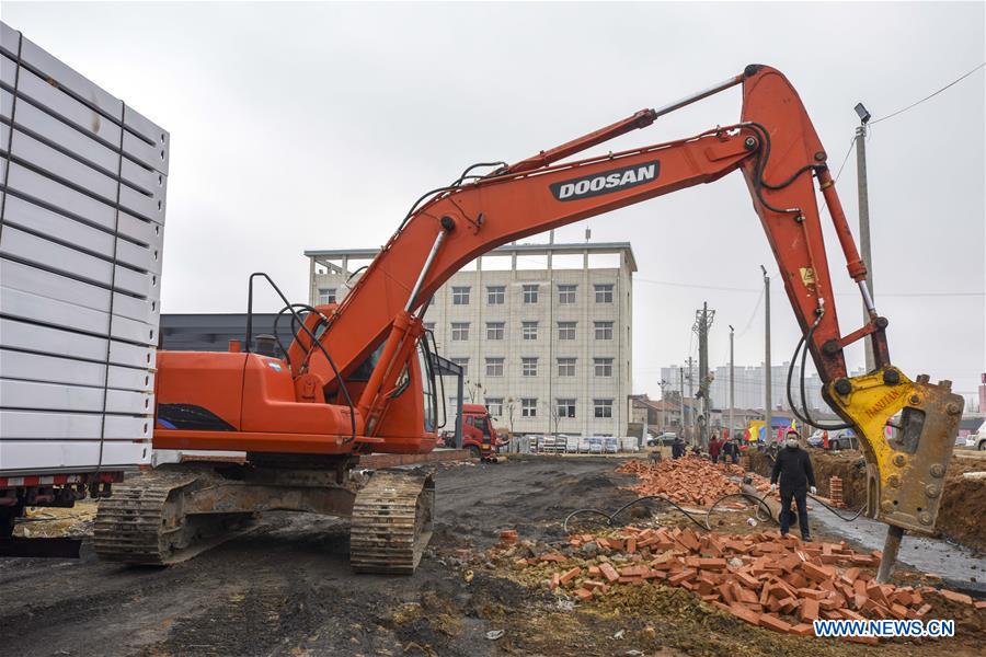 CHINA-HUBEI-XIAOGAN-MAKESHIFT HOSPITAL-CONSTRUCTION (CN)