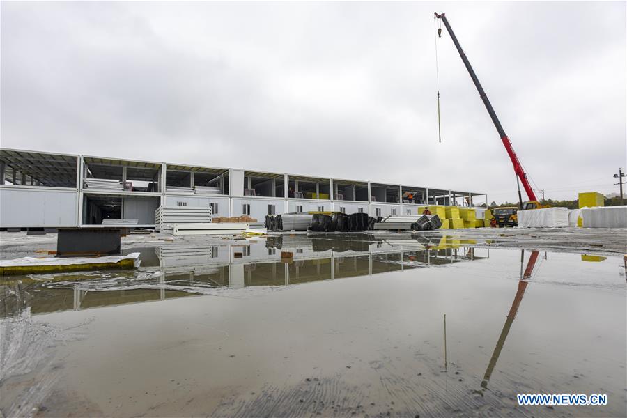 CHINA-HUBEI-XIAOGAN-MAKESHIFT HOSPITAL-CONSTRUCTION (CN)