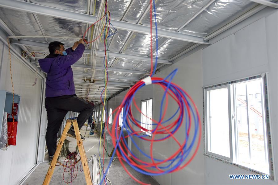 CHINA-HUBEI-XIAOGAN-MAKESHIFT HOSPITAL-CONSTRUCTION (CN)