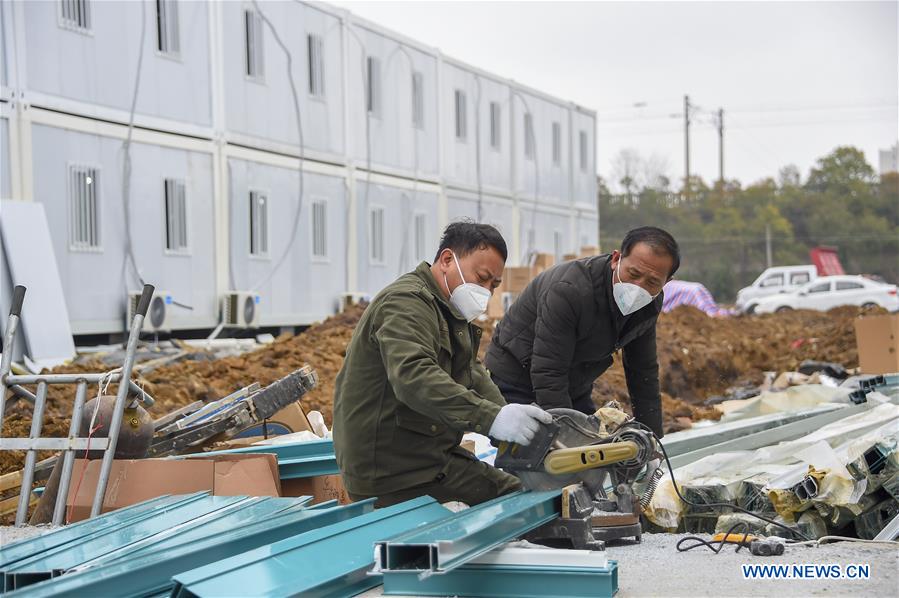 CHINA-HUBEI-XIAOGAN-MAKESHIFT HOSPITAL-CONSTRUCTION (CN)