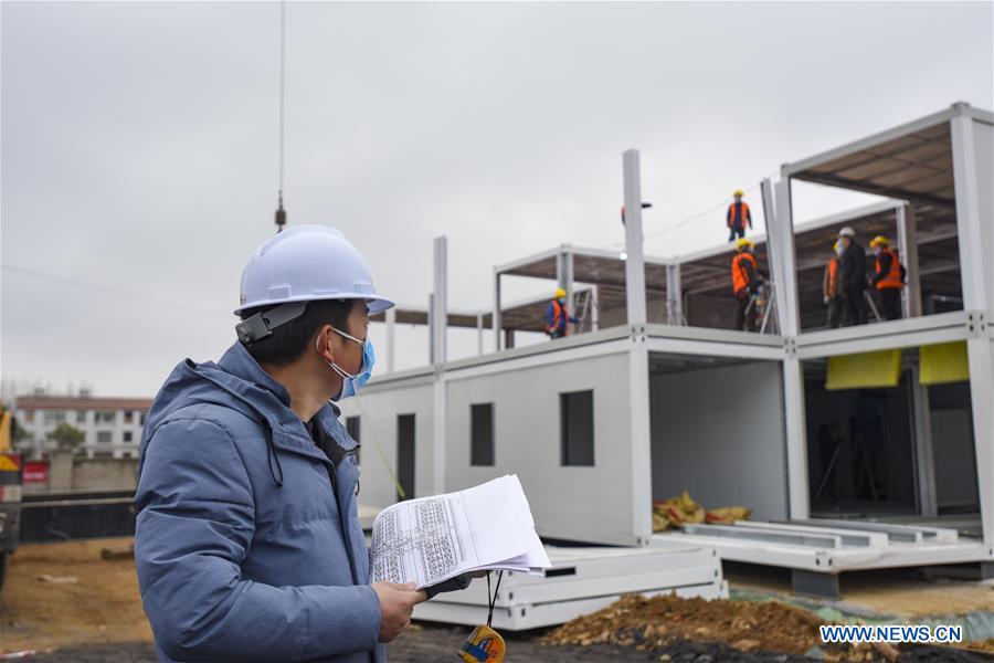 CHINA-HUBEI-XIAOGAN-MAKESHIFT HOSPITAL-CONSTRUCTION (CN)